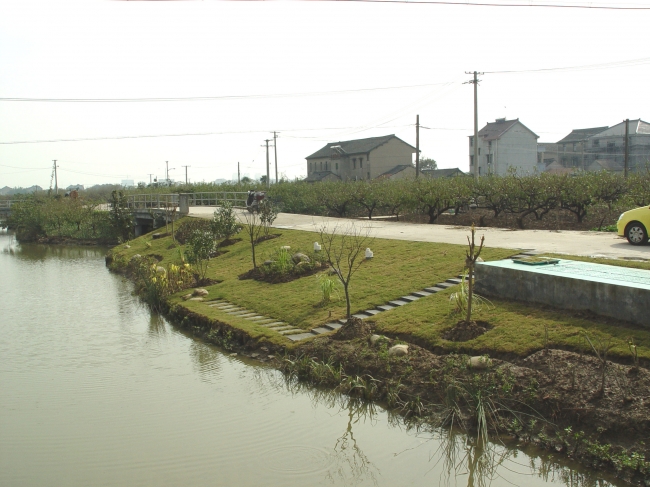 果园村边坡人工湿地污水处理系统 果园村边坡人工湿地污水处理系统
